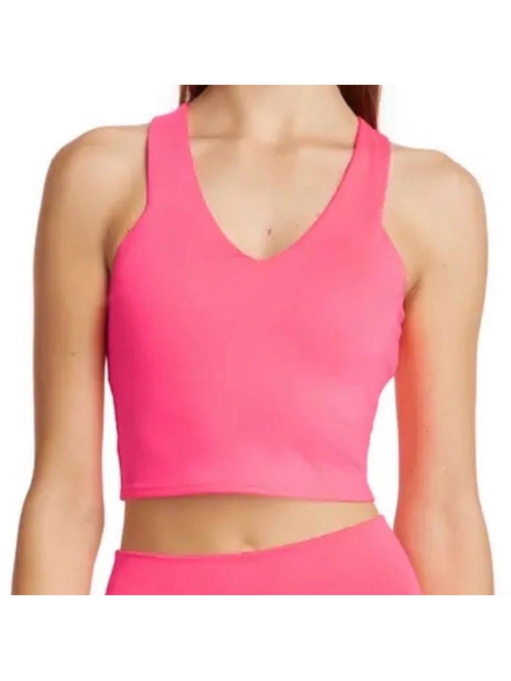 Alo Yoga- Airbrush Real Bra Tank-Size:Small Color: Lipstick.